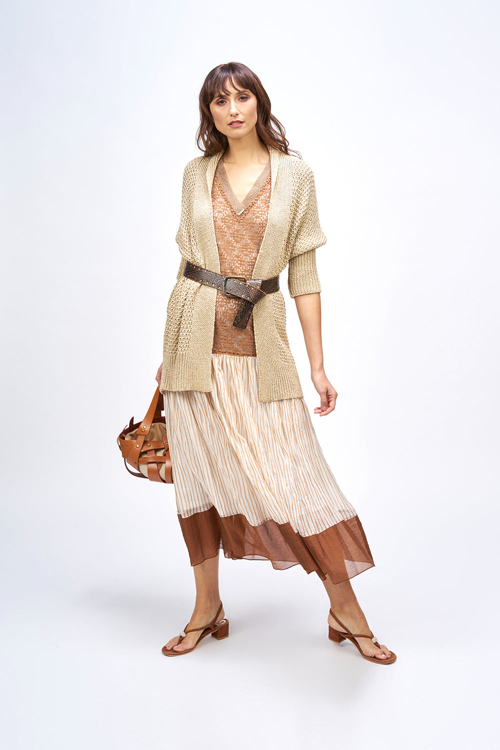 FALDA PLISADOS Camel