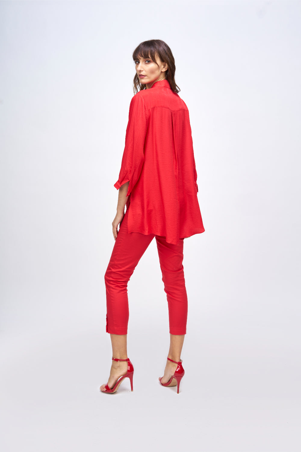 PANTALON PITILL CORTES Rojo