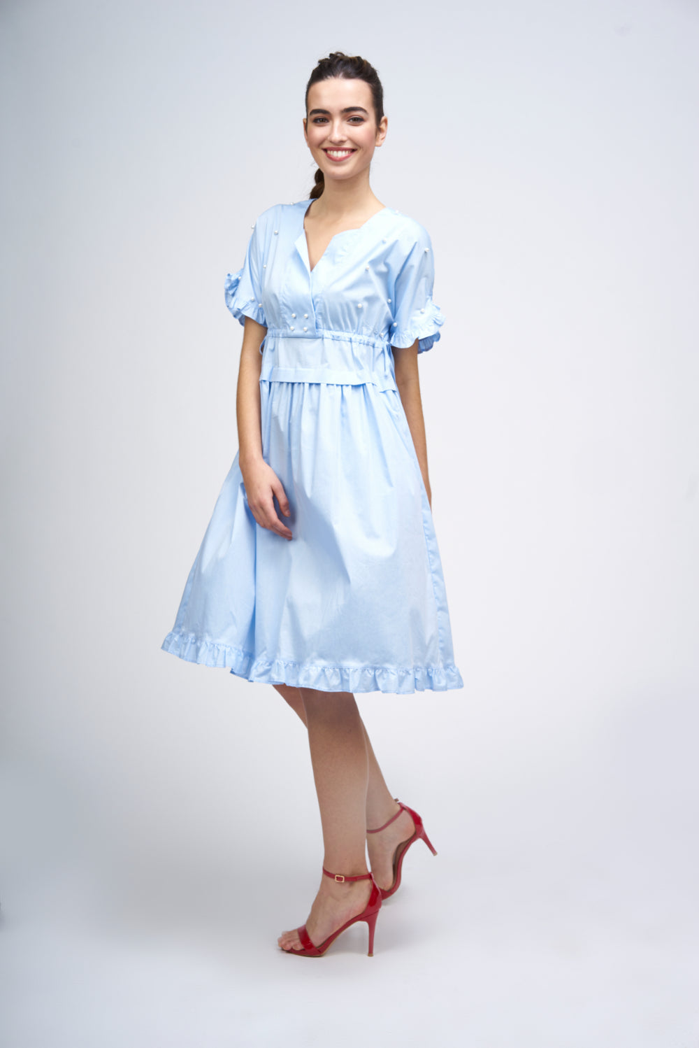 VESTIDO LITTLE COTTON Azul
