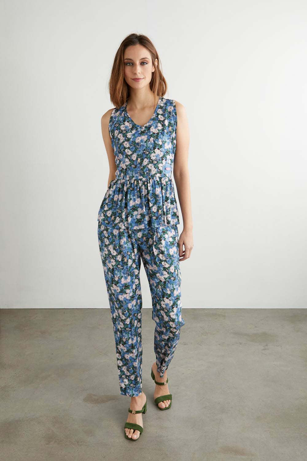 BLUSA CHLOE PRINT Azul