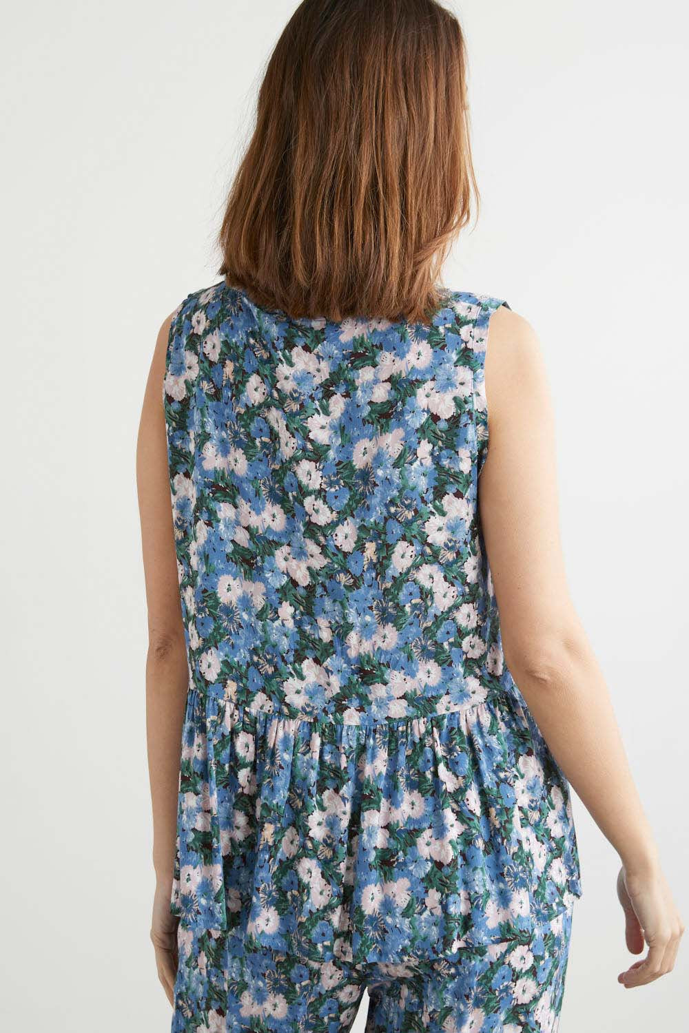 BLUSA CHLOE PRINT Azul