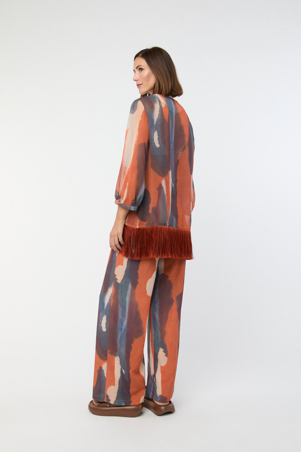 Bluson Flor Patricia Naranja