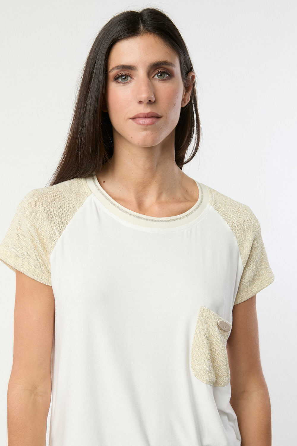 Camiseta Lurex Coconut Crudo