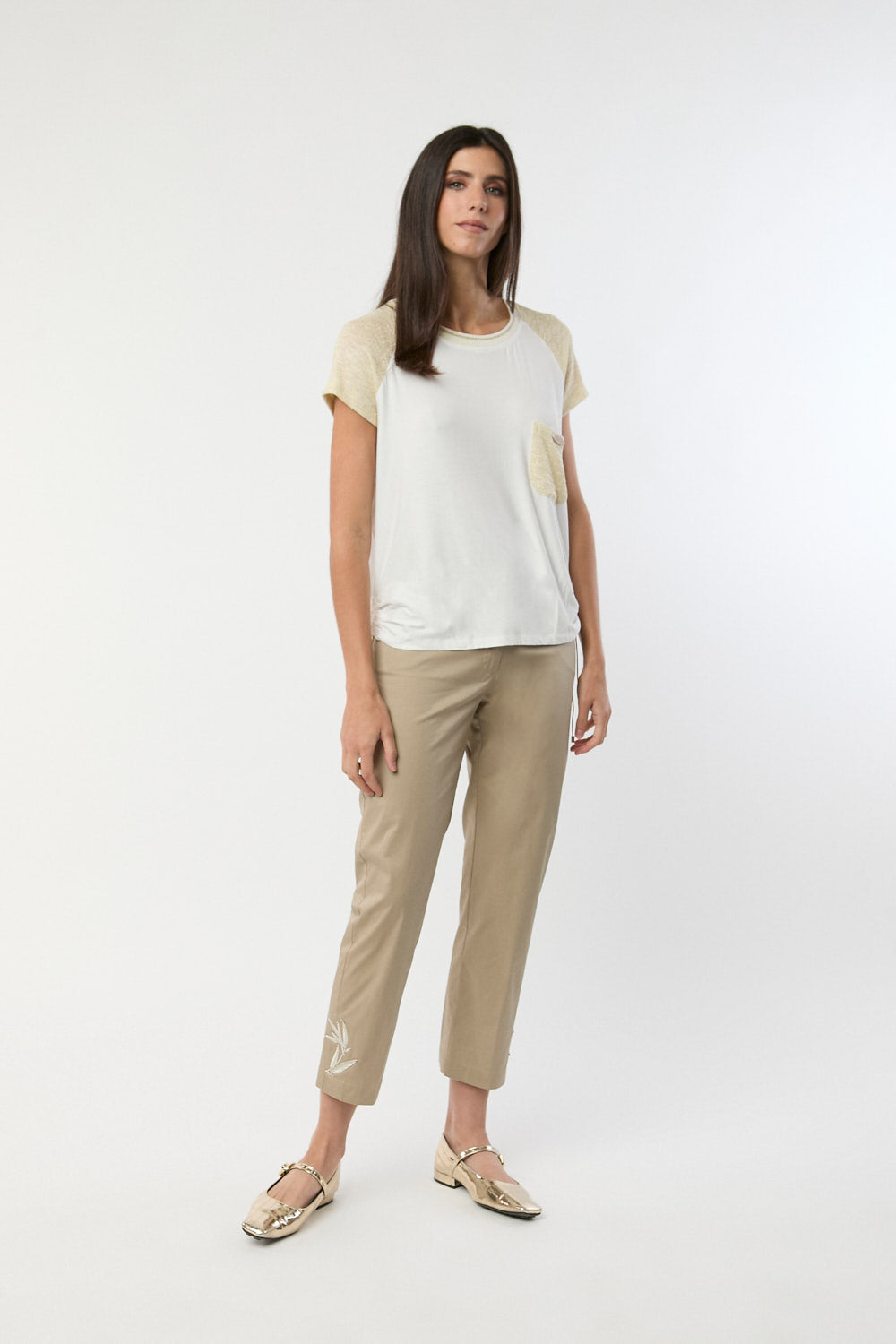 Camiseta Lurex Coconut Crudo