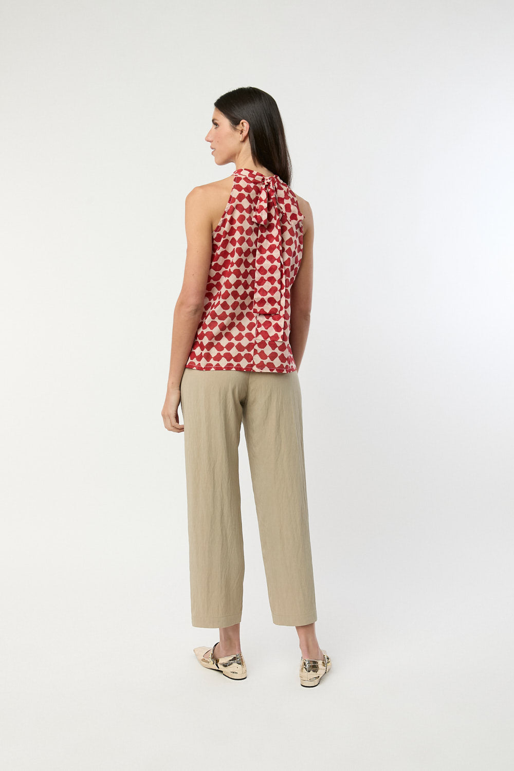 Blusa Halter Cherry Rojo