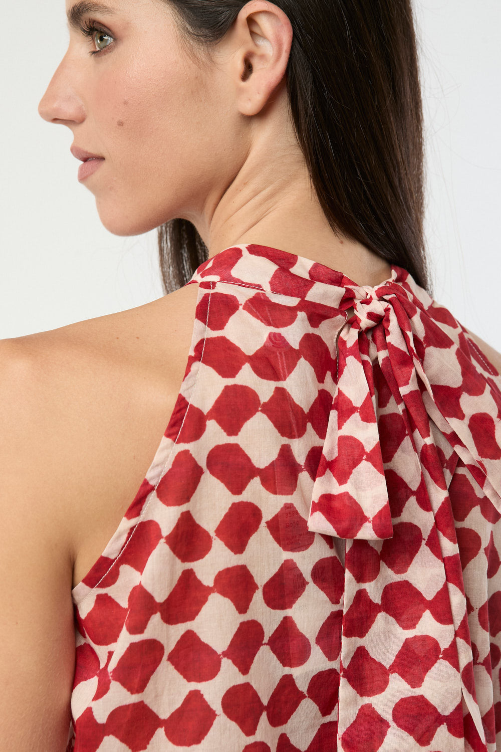 Blusa Halter Cherry Rojo