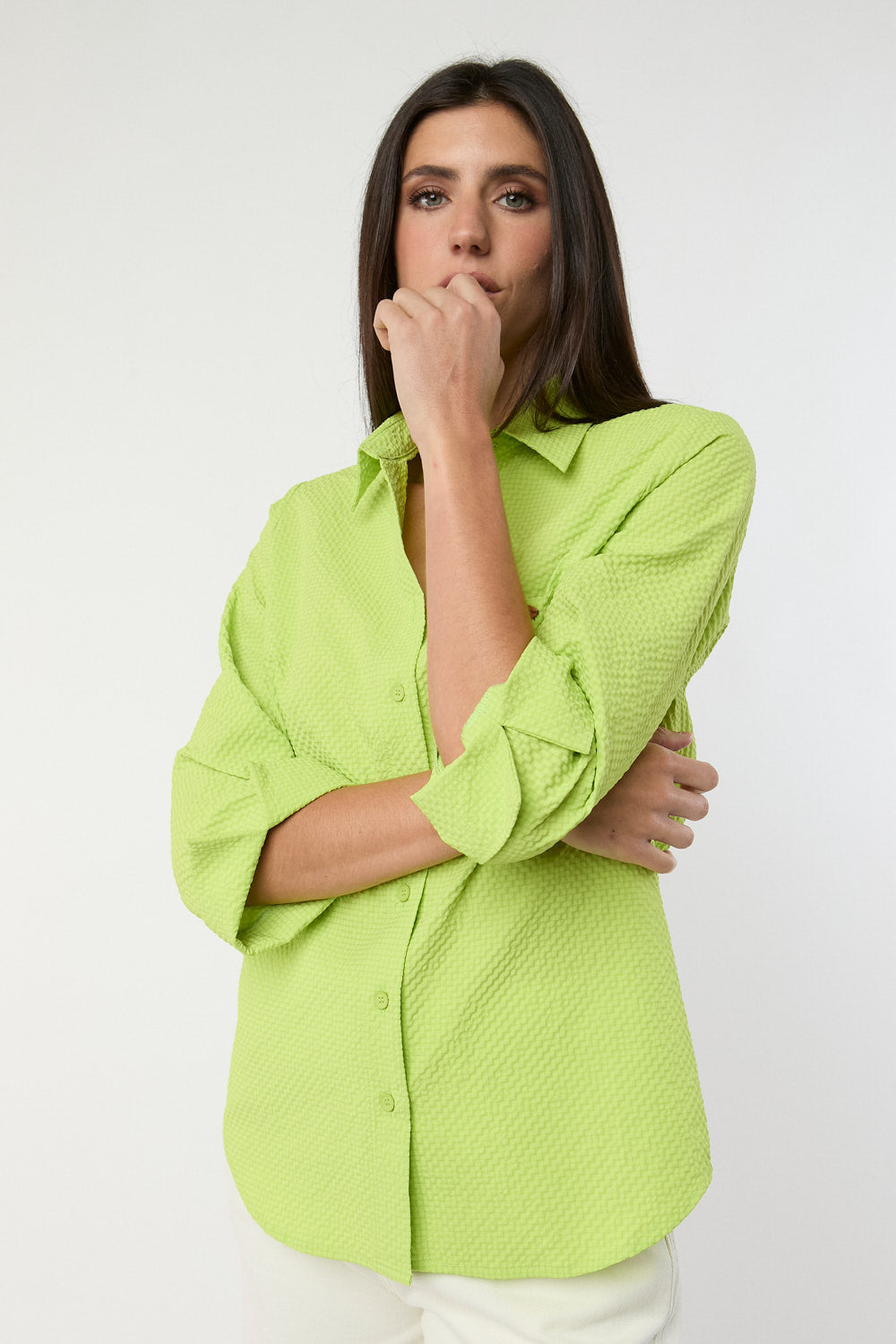 Camisa Camisera Melon Verde