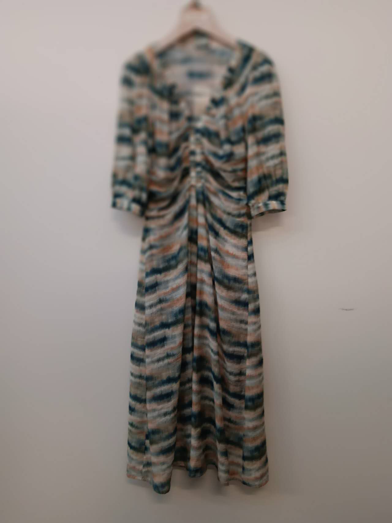 Vestido Drapeado Margot Azul