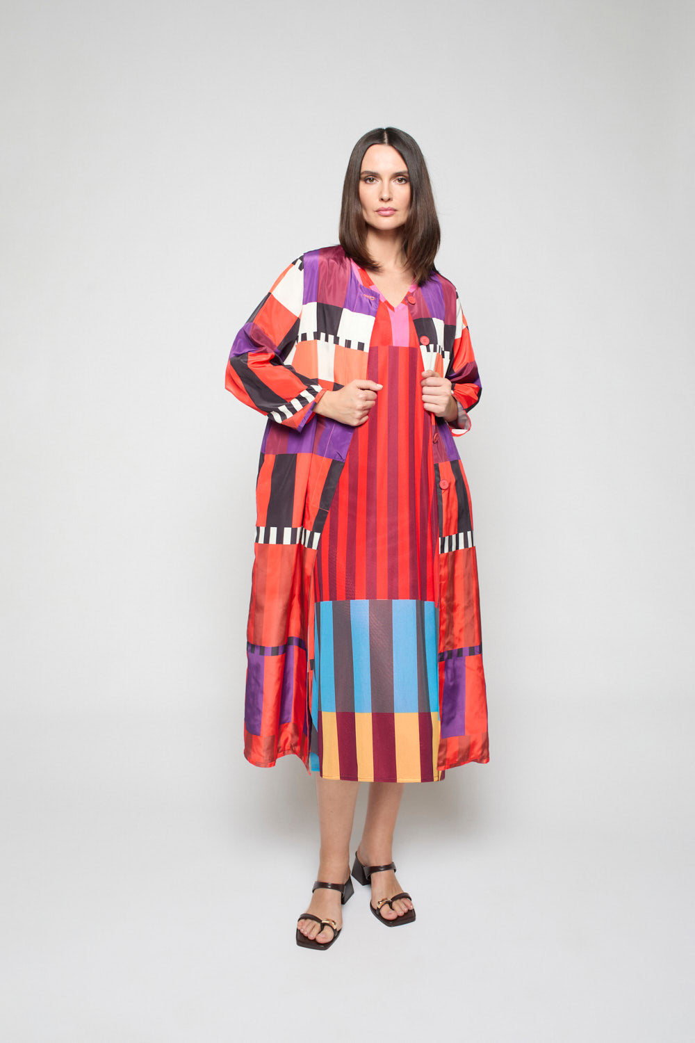 Abrigo Arrosa Print Rojo