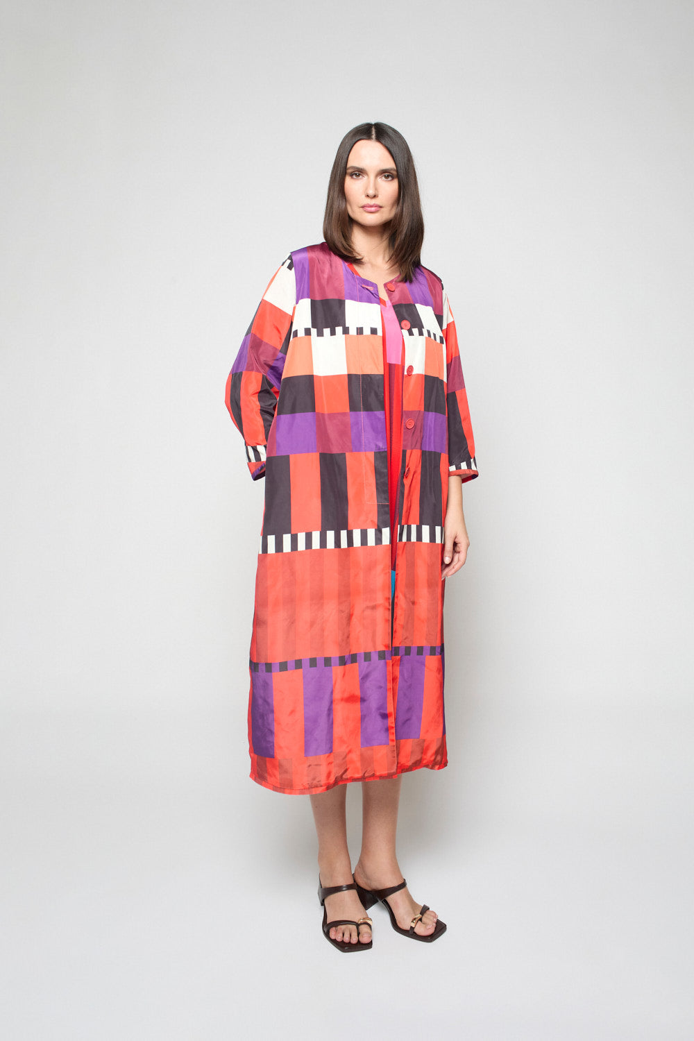 Abrigo Arrosa Print Rojo