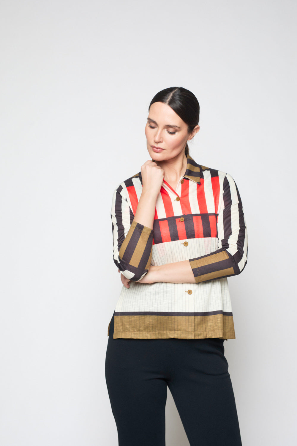 Chaqueta Mosaico Print Beige