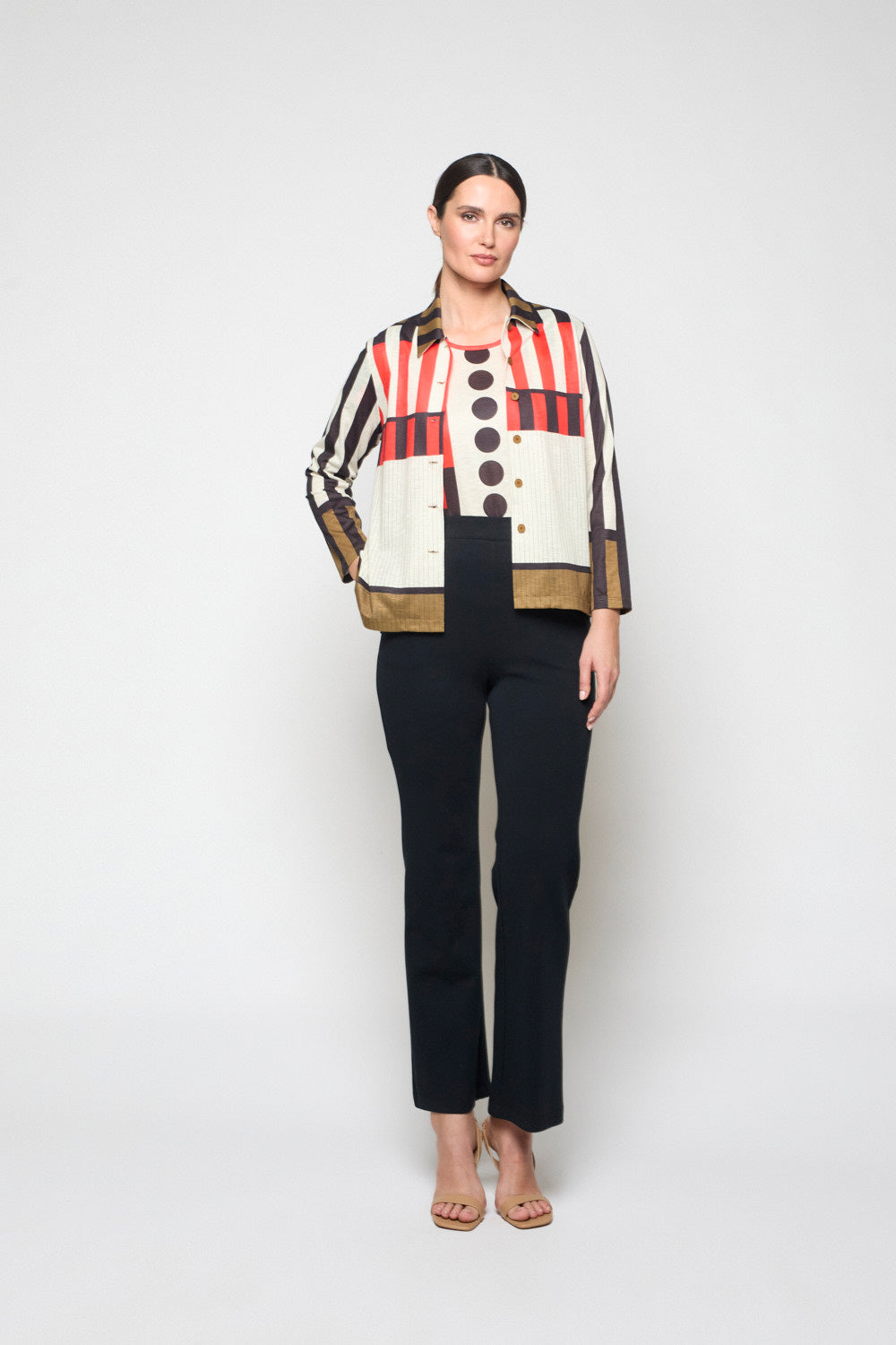 Chaqueta Mosaico Print Beige