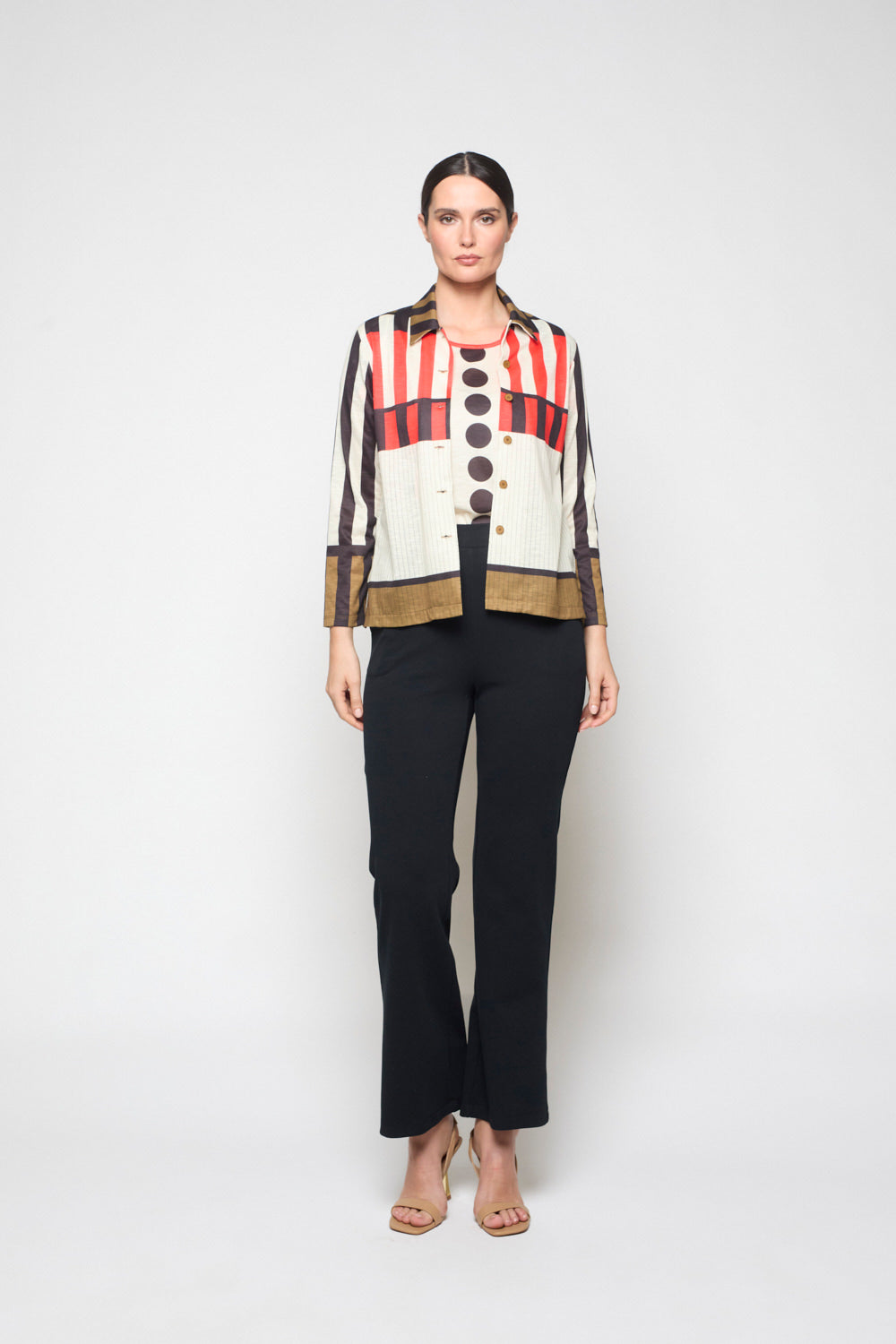 Chaqueta Mosaico Print Beige