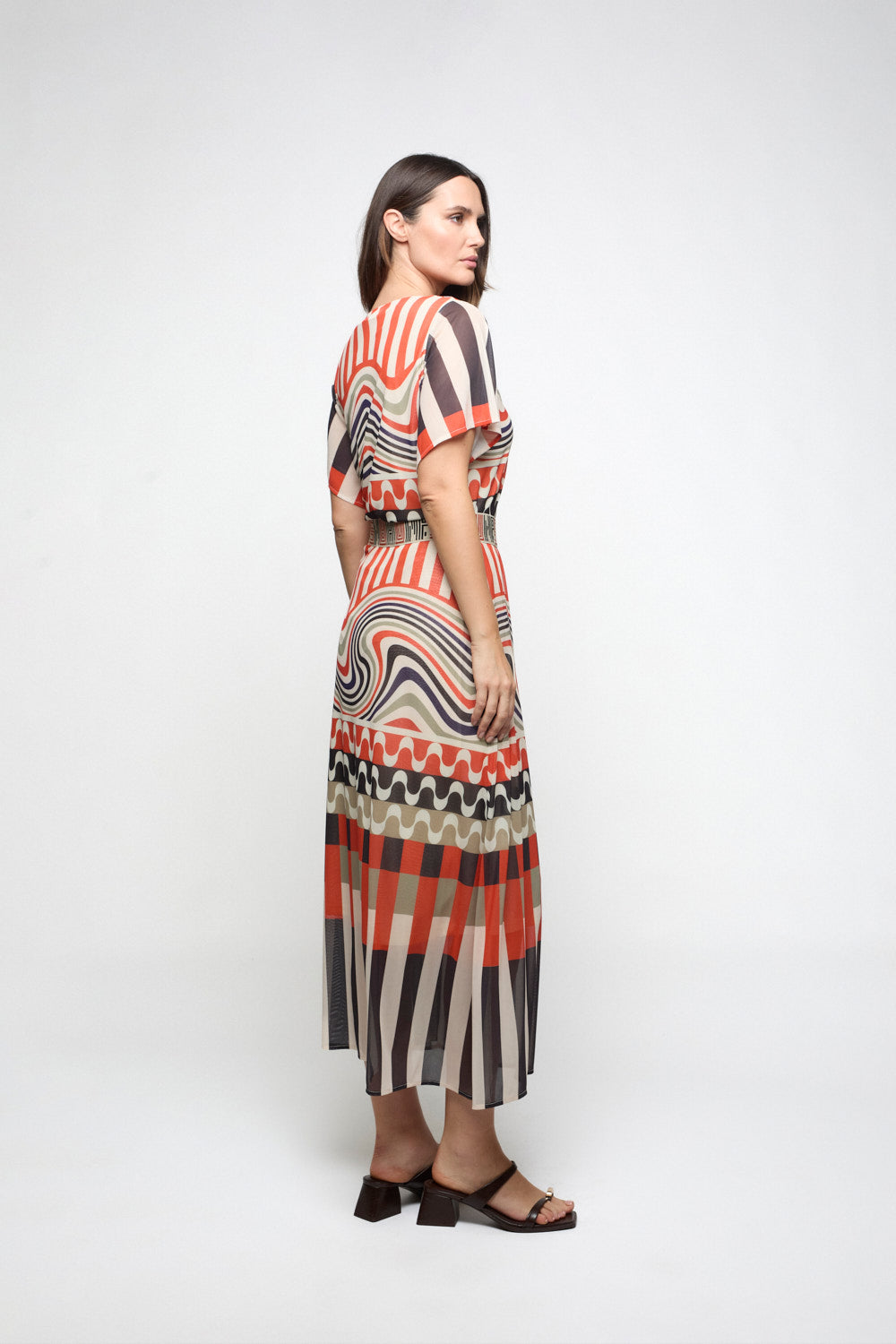 Falda Mosaico Print Camel