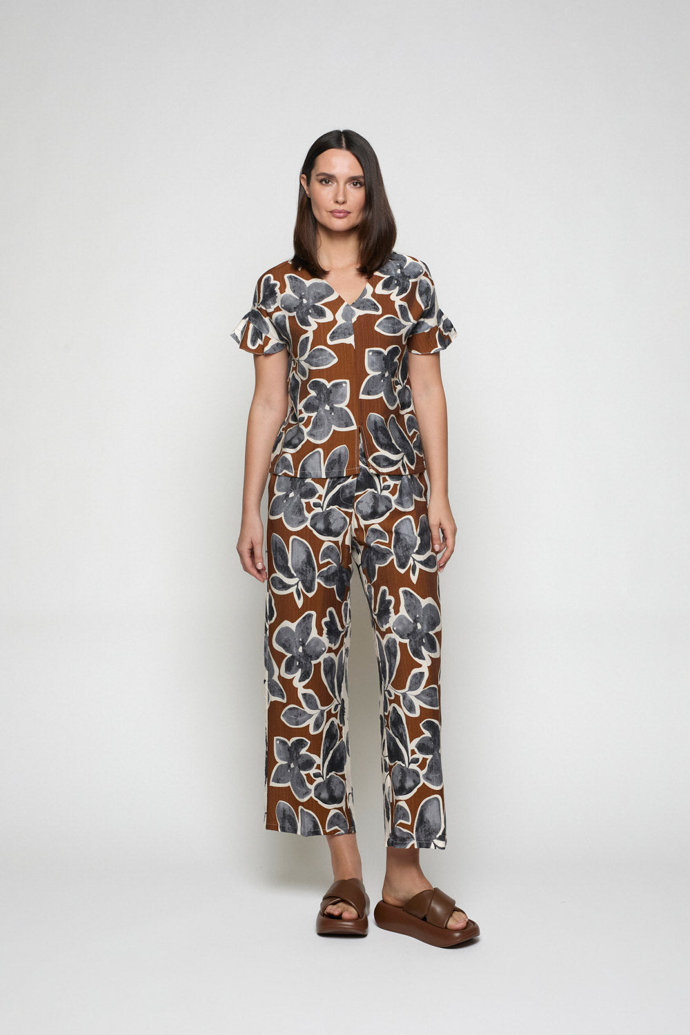 Pantalón Atena Flores Bicolor