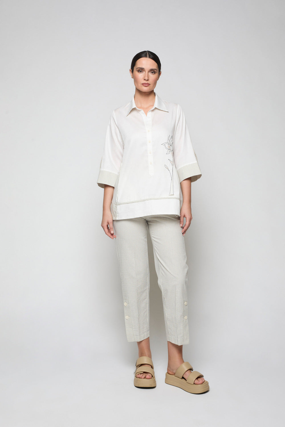 Pantalón Jazmín Rayas Crudo
