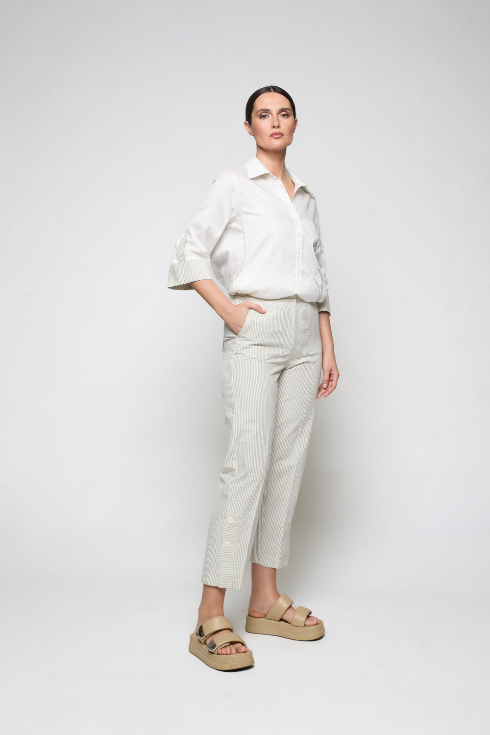 Pantalón Jazmín Rayas Crudo