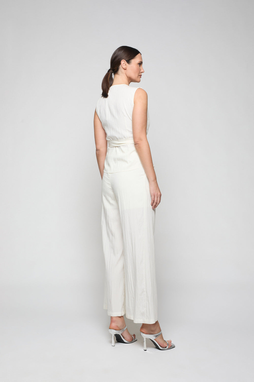 Pantalón Ancho Dalia Hueso