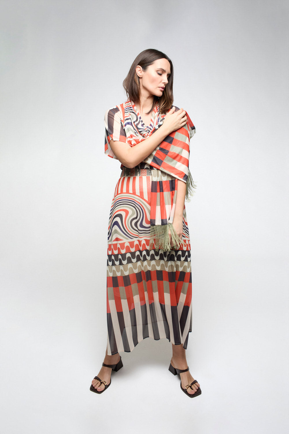 Echarpe Muscaris Print Camel