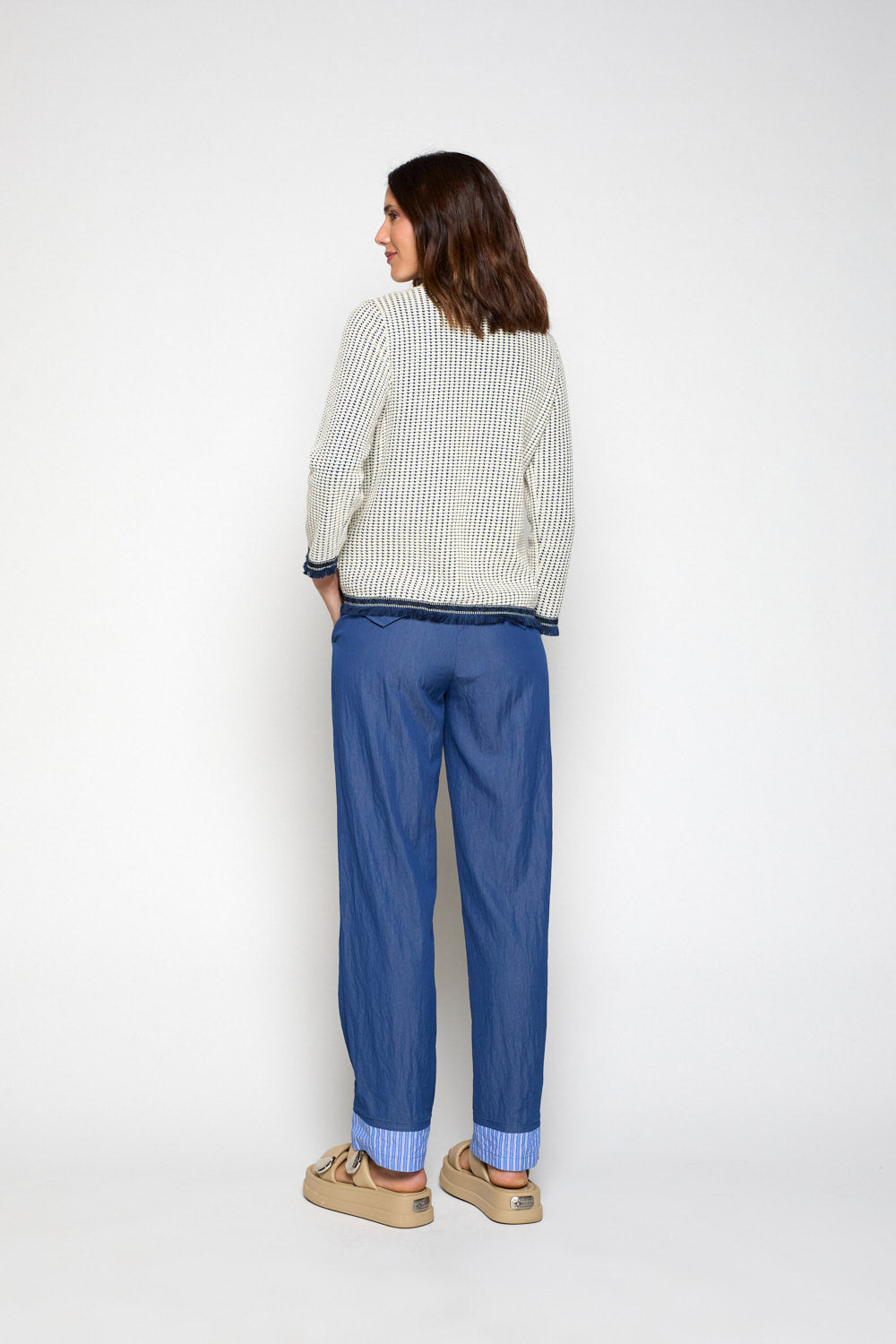 Chaqueta Punto Panal Azul