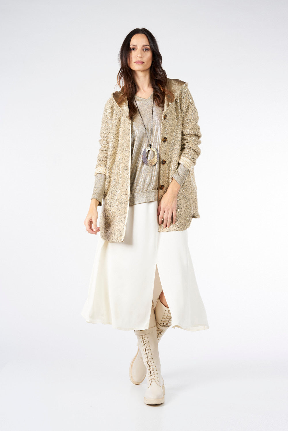 FALDA ABERTURA Beige
