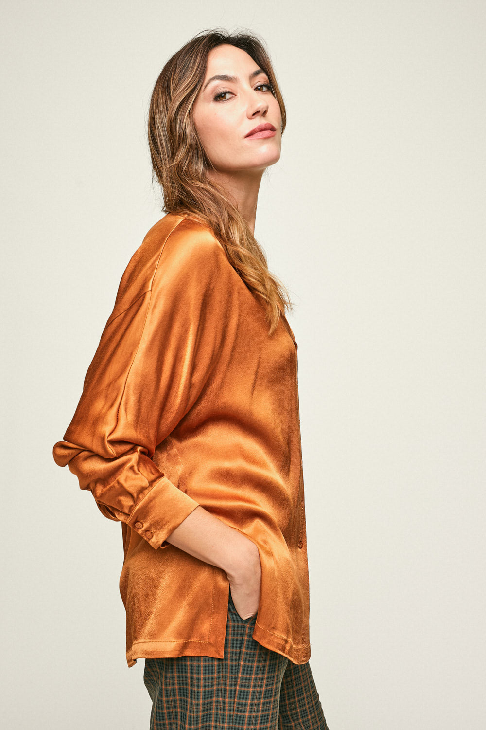 CAMISA TURMALINA Naranja