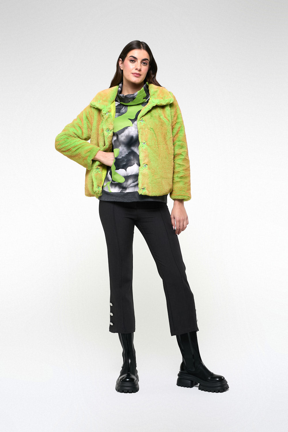 Chaquetón Pelo Rosalía Pistacho