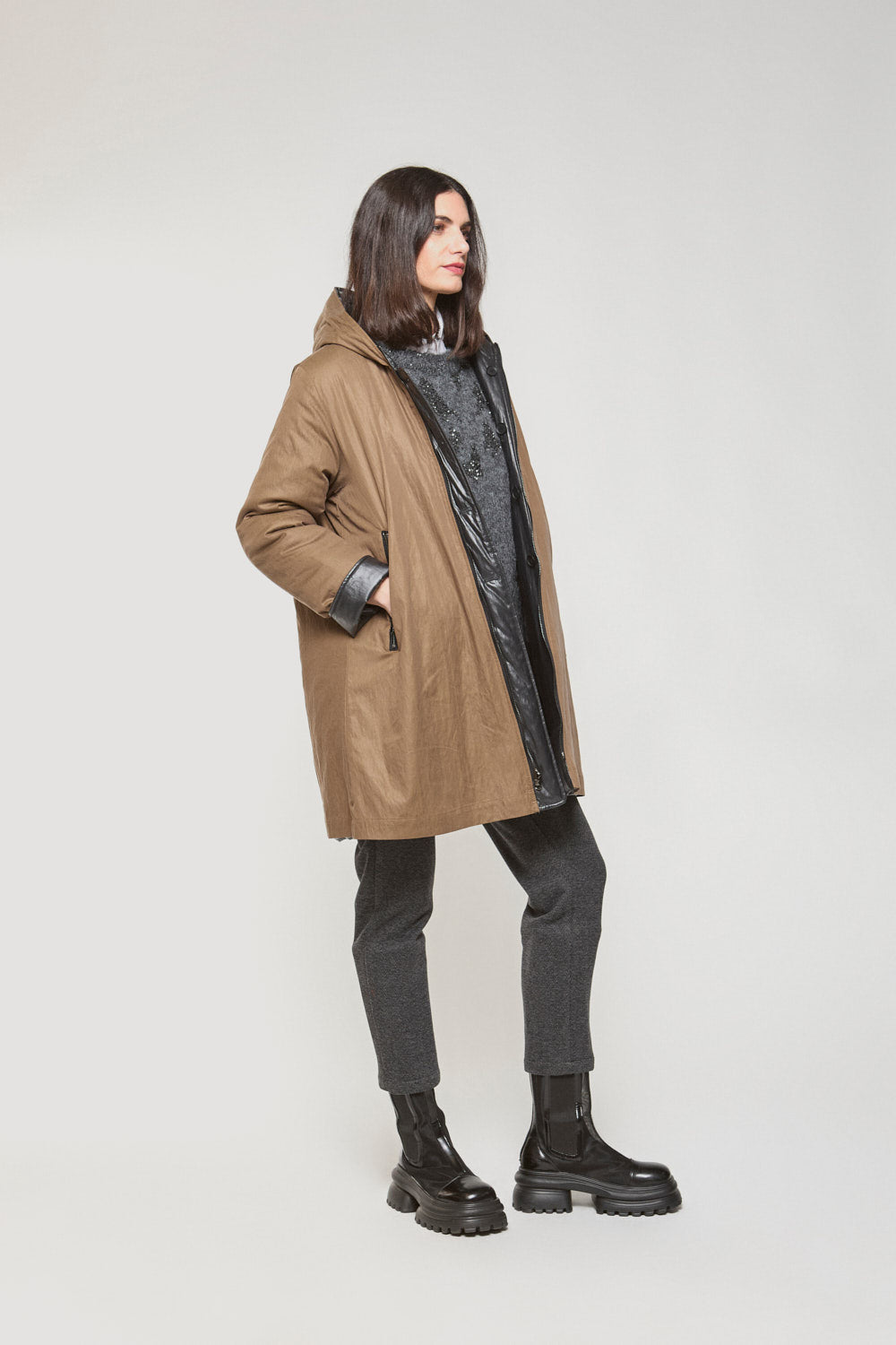 Gabardina Reversible Ziba Bicolor
