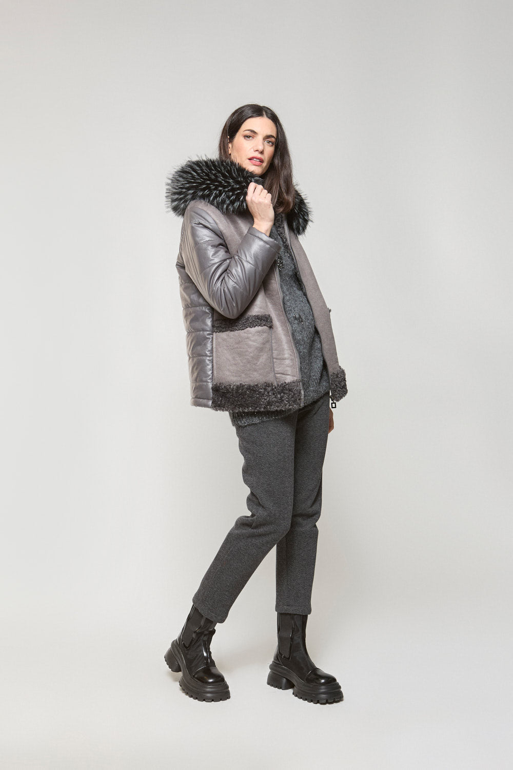 Chaqueton Pelo Satori Gris