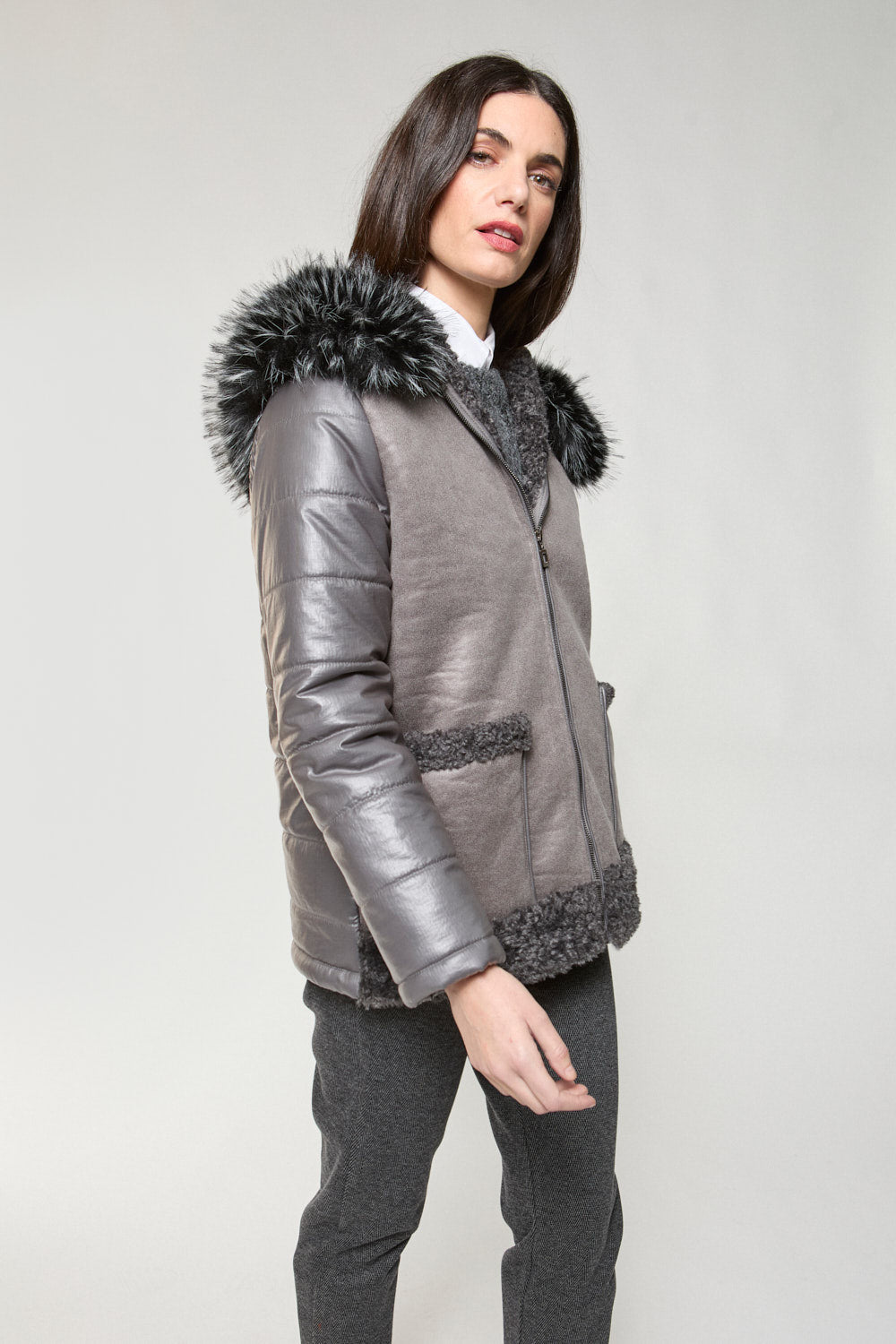 Chaqueton Pelo Satori Gris