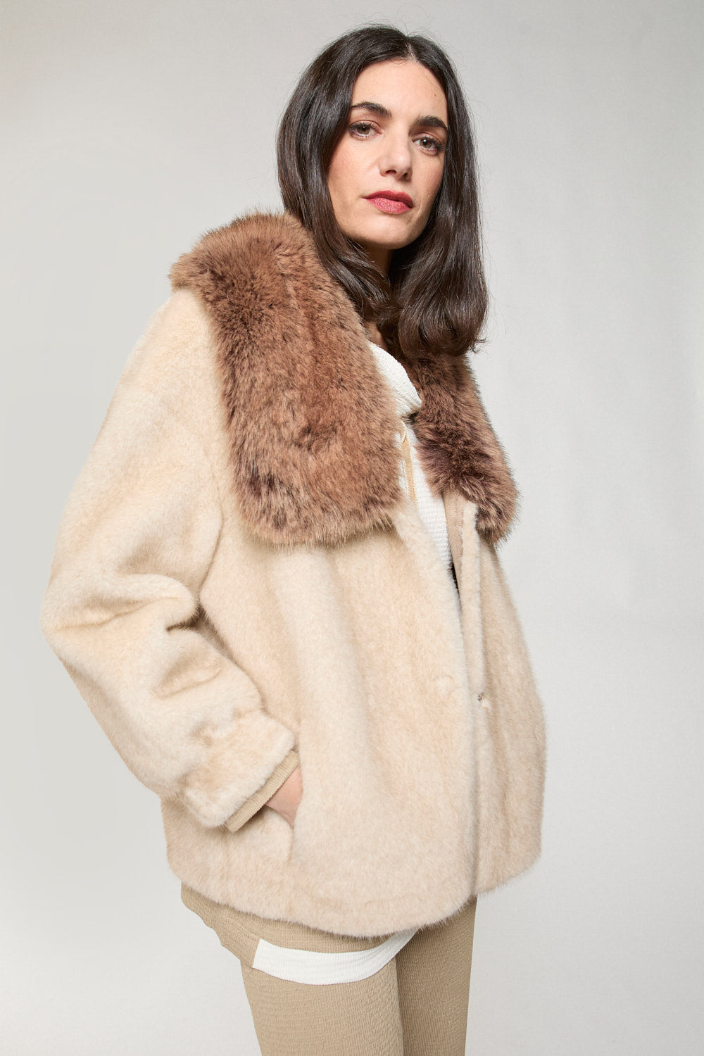 Chaqueton Pelo Ziba Crudo