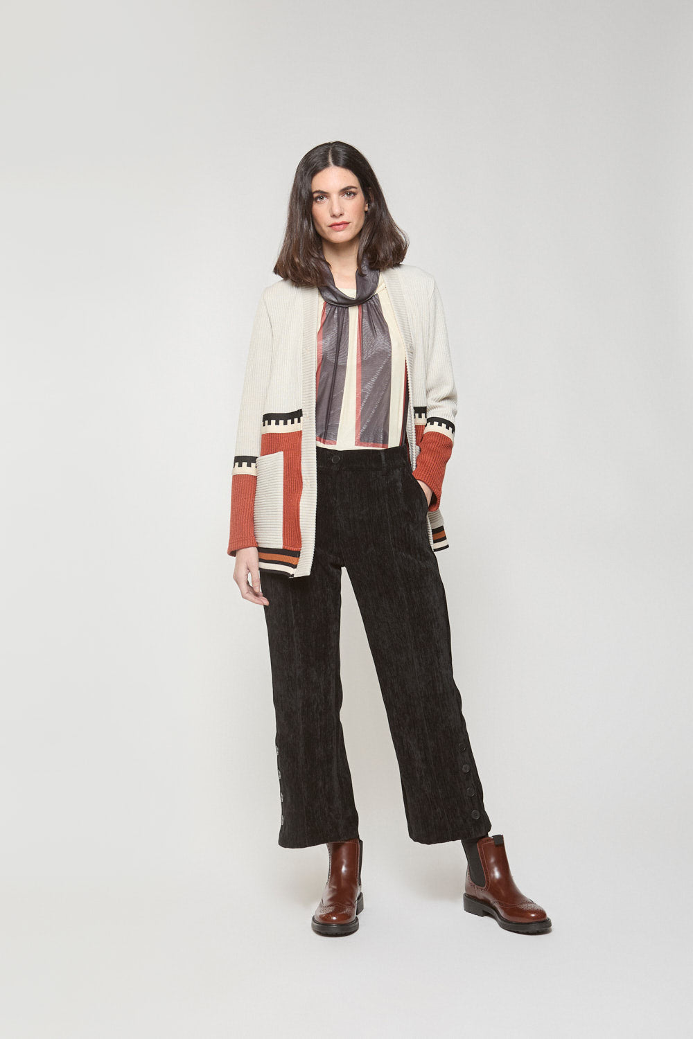 Chaqueta Combinada Ziba Crudo