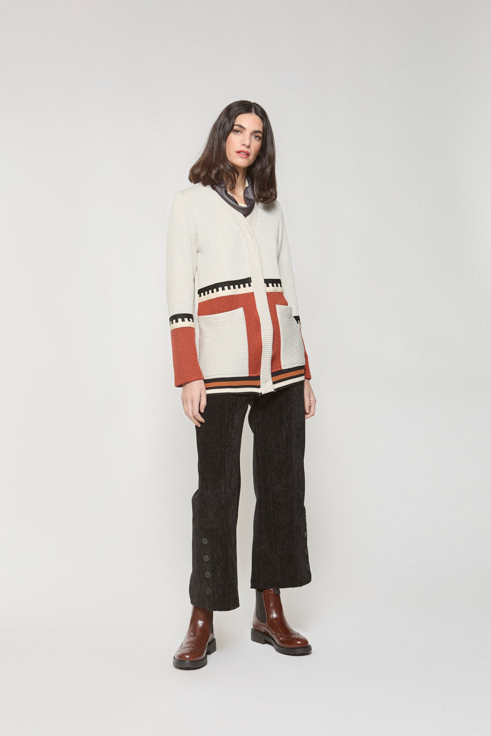 Chaqueta Combinada Ziba Crudo
