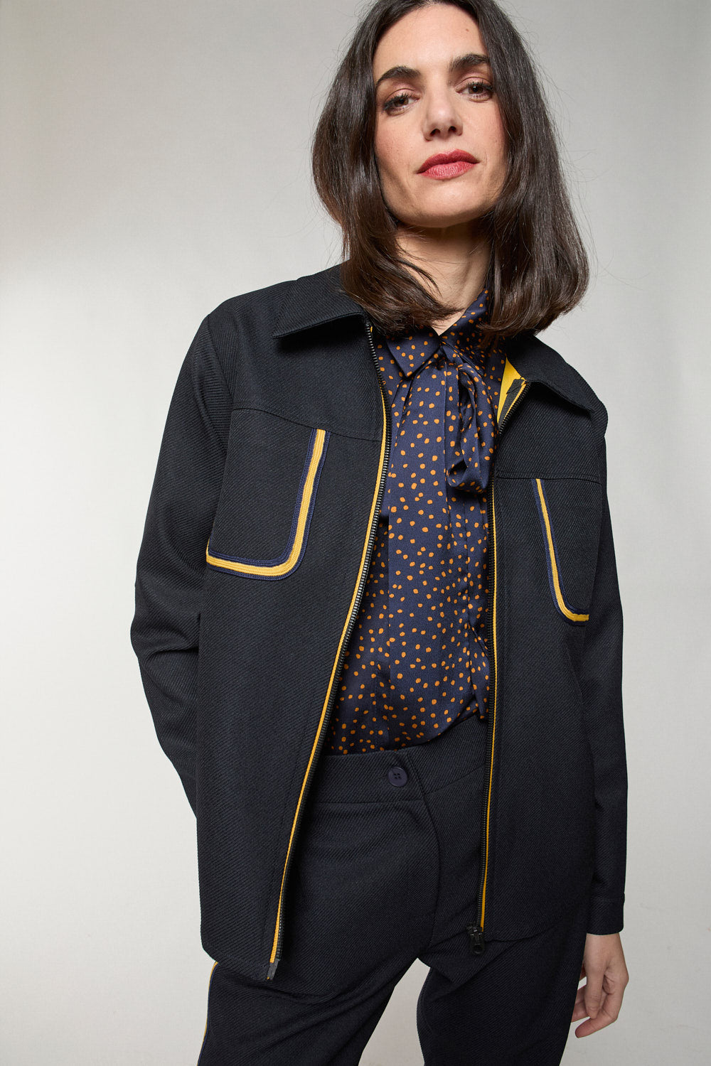 Chaqueta Detalles Marino