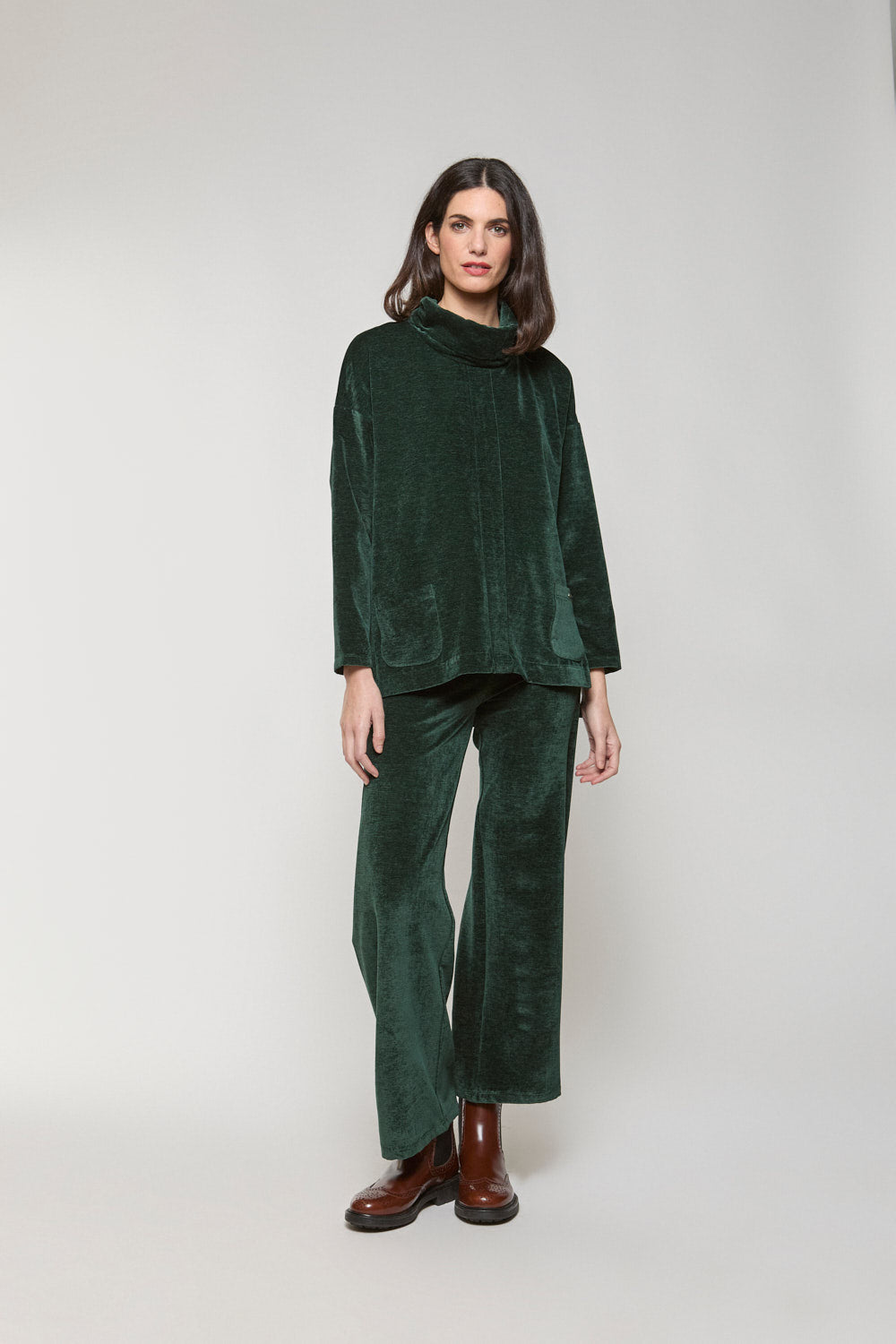 Pantalon Ancho Isa Verde