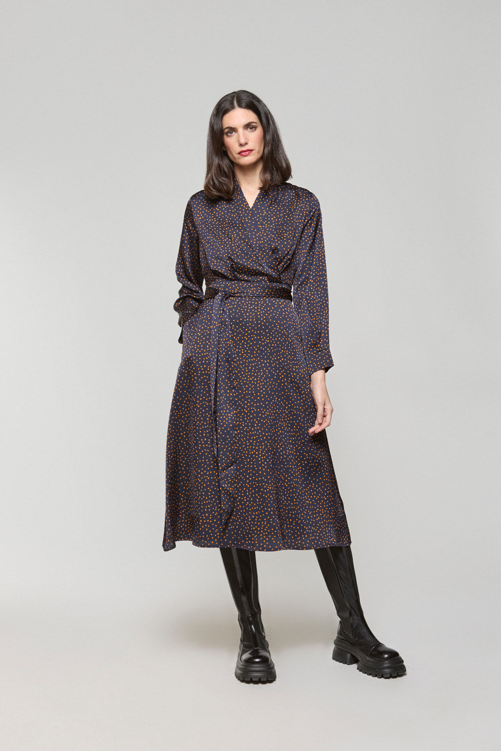 Vestido Lunares Ananda Marino