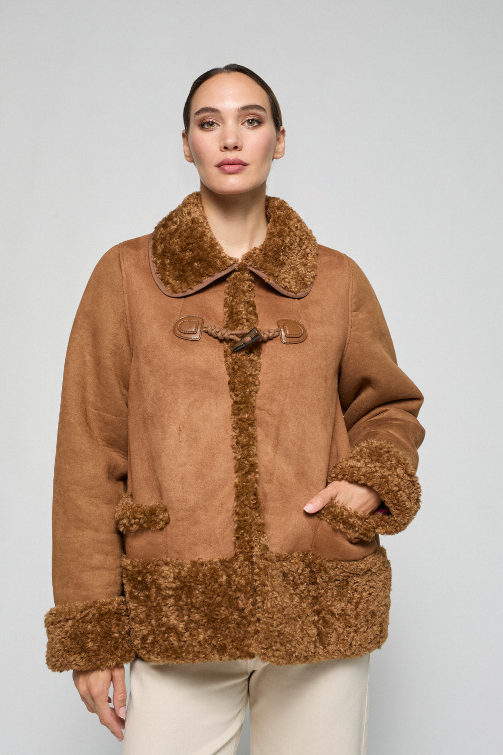 Chaqueton Doble Faz Romina Camel