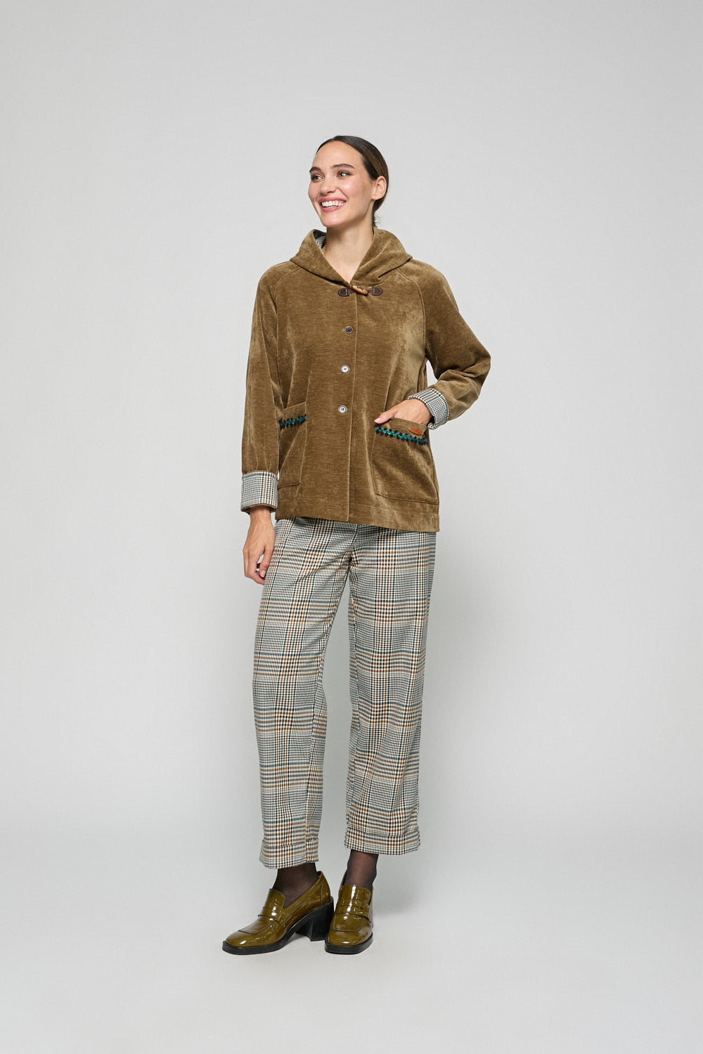 Chaqueta Chenilla Adela Topo