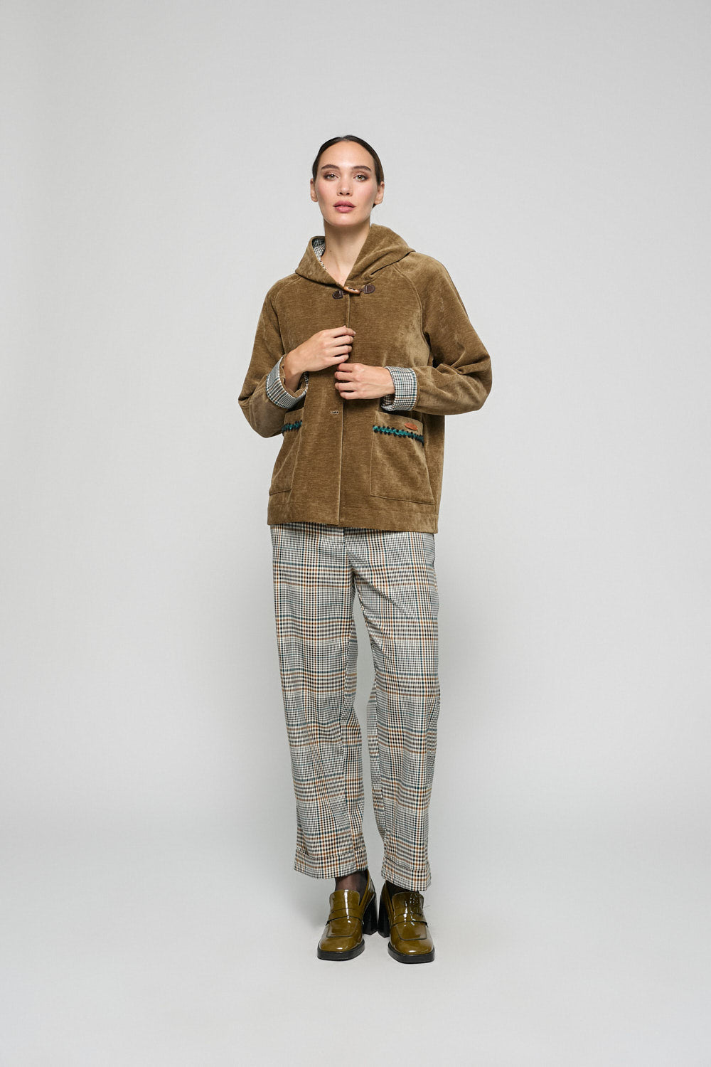 Chaqueta Chenilla Adela Topo