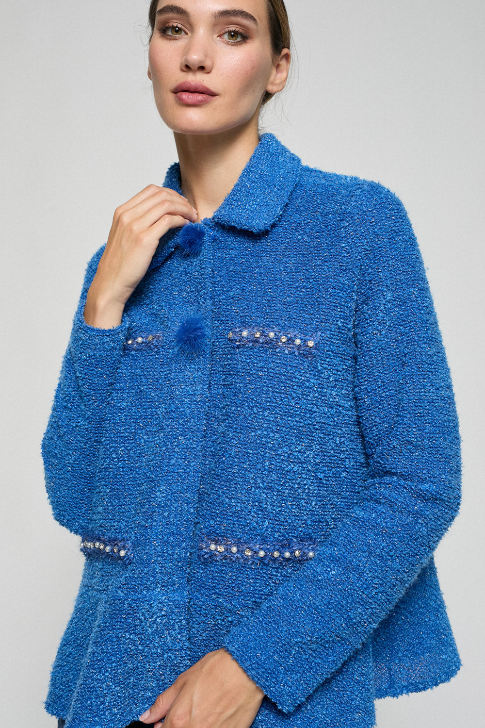 Chaqueta Punto Agata Azul