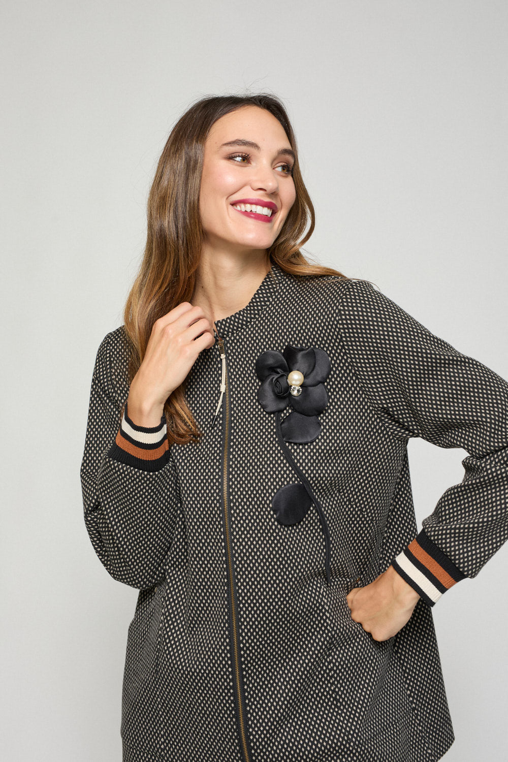 Chaqueta Cremallera Natalia Negro