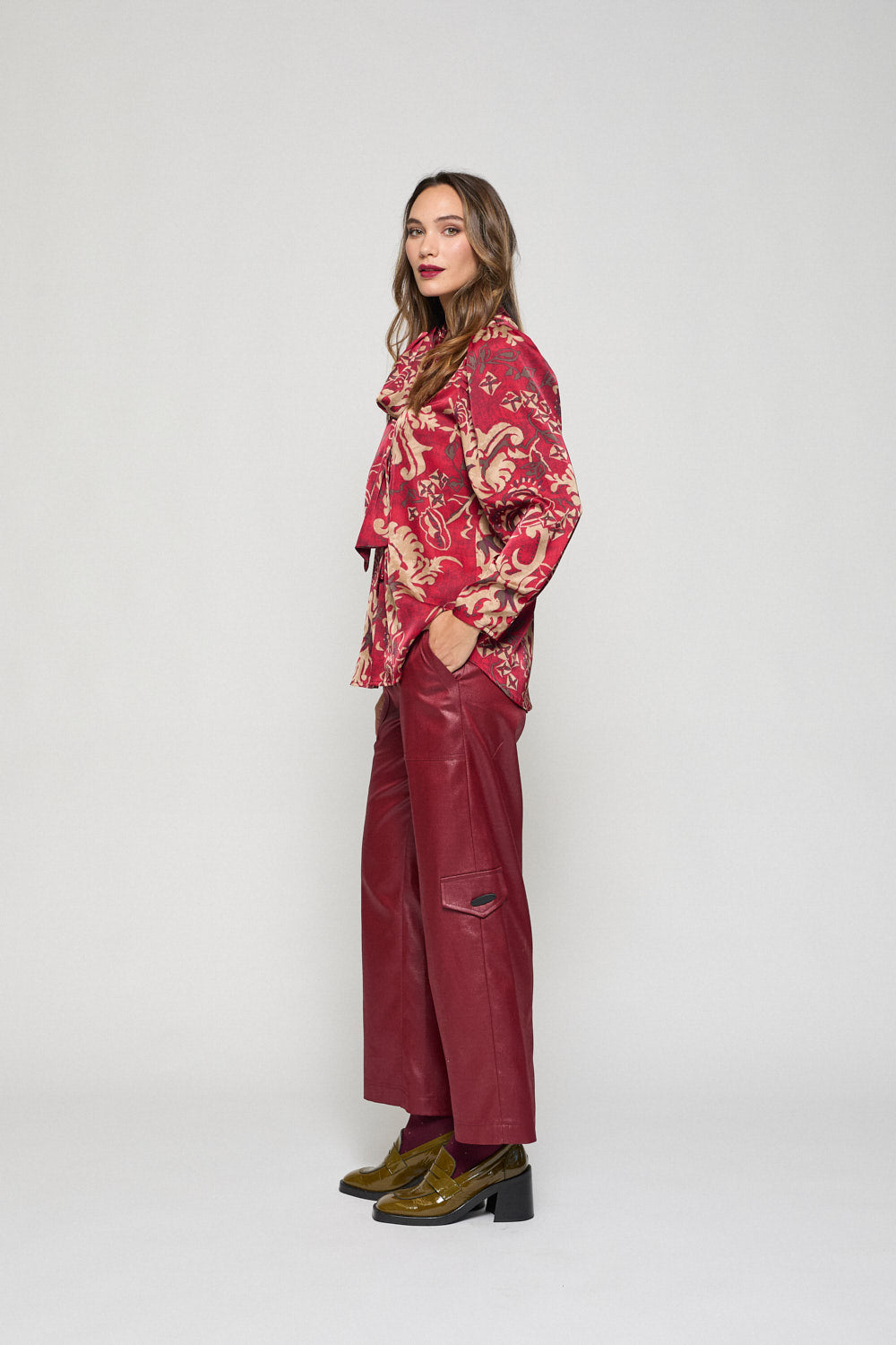 Camisa Lazo Romina frambuesa