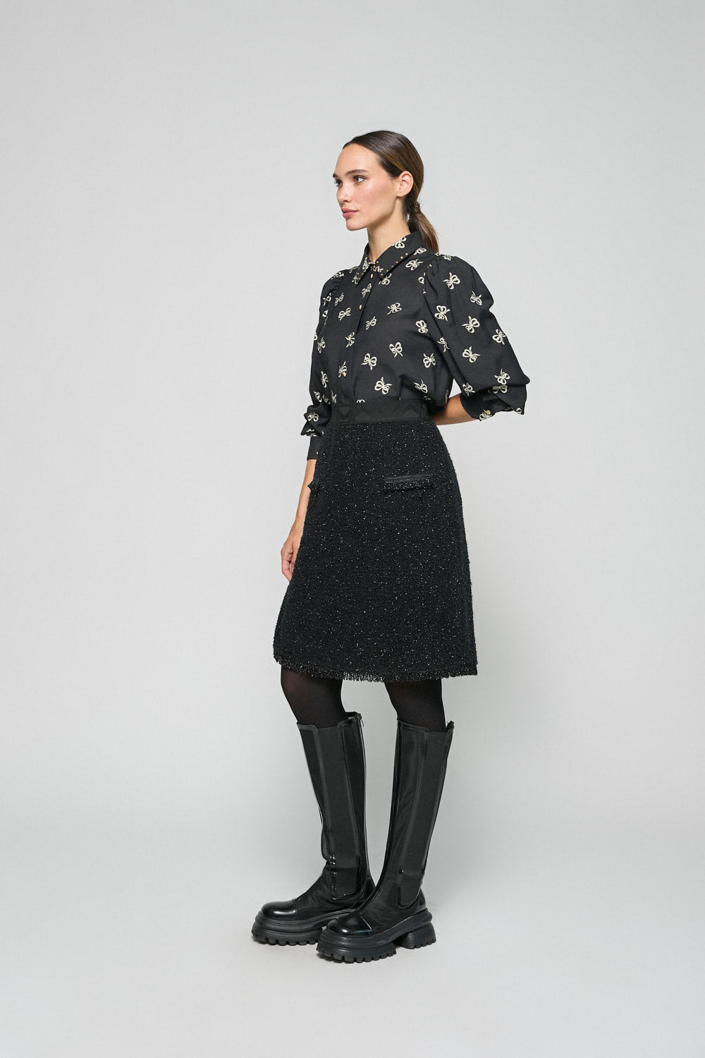 Camisa Nina Negro