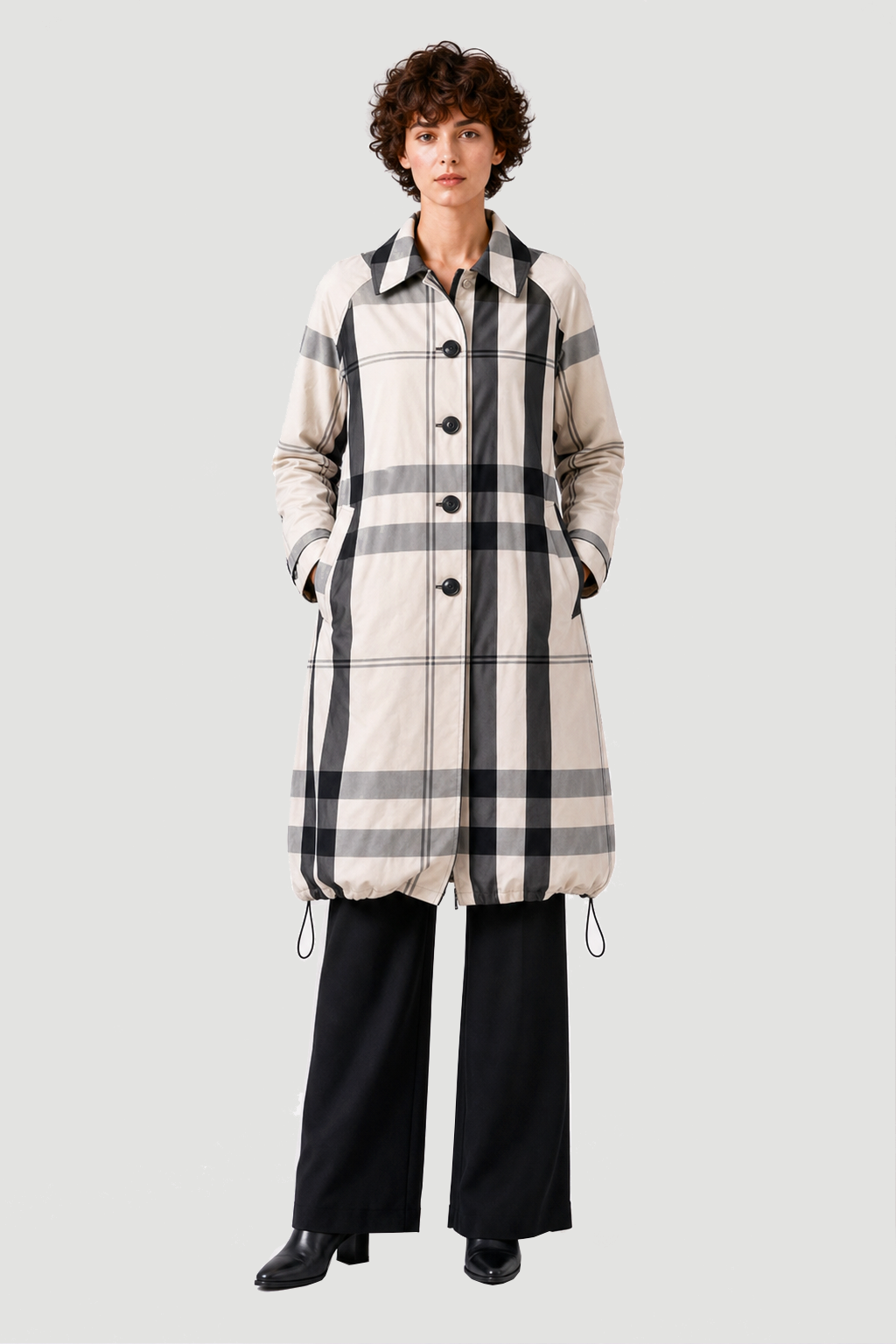 Gabardina REVERSIBLE Cuadros Zoe Bicolor