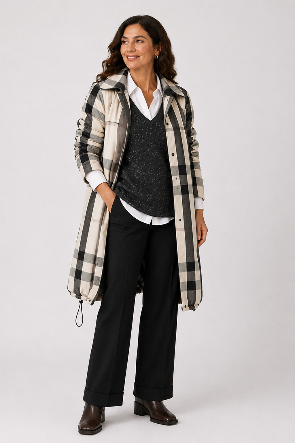 Gabardina REVERSIBLE Cuadros Zoe Bicolor
