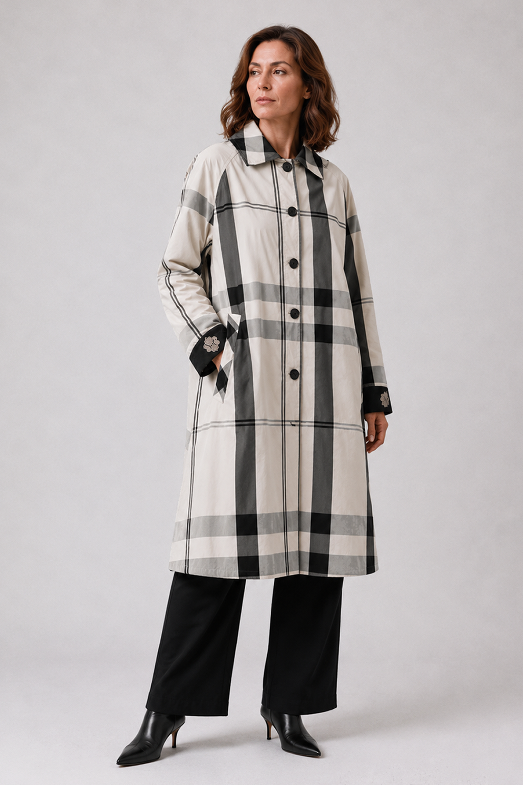 Gabardina REVERSIBLE Cuadros Zoe Bicolor