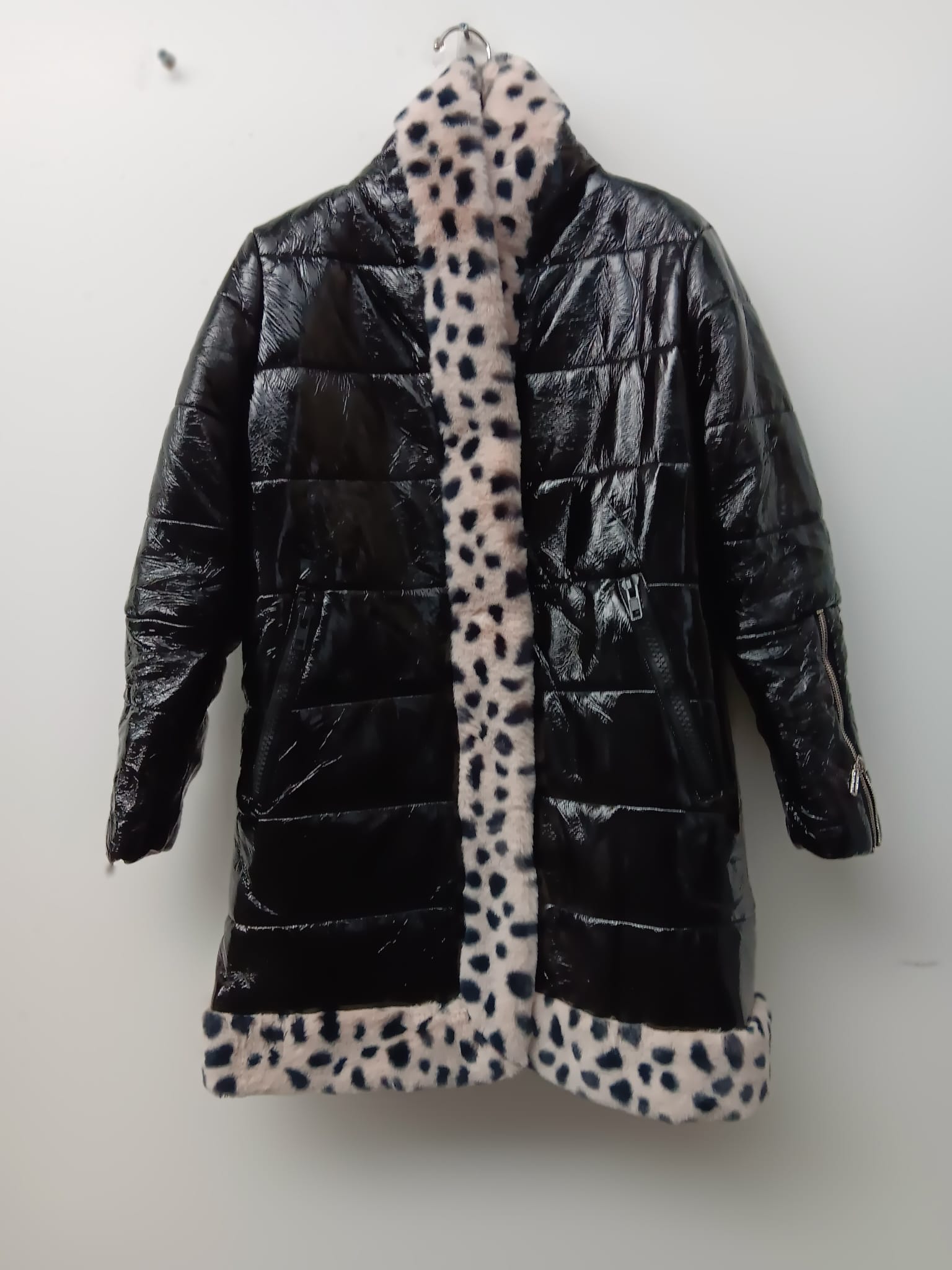 Gabardina Combinada Nicolasa Negro