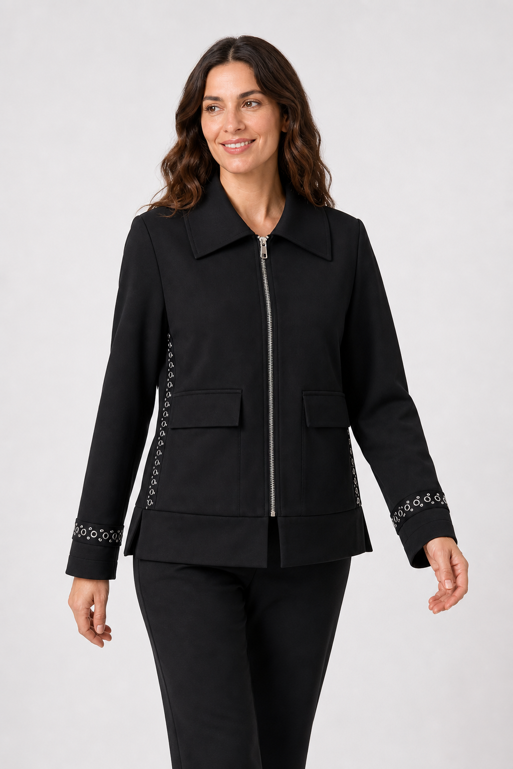 Chaqueta Tachuelas Lidia Negro