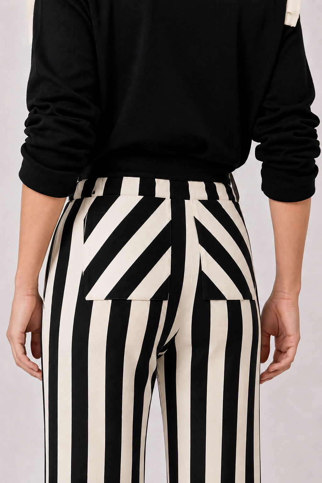 Pantalón Rayas Josefina Negro