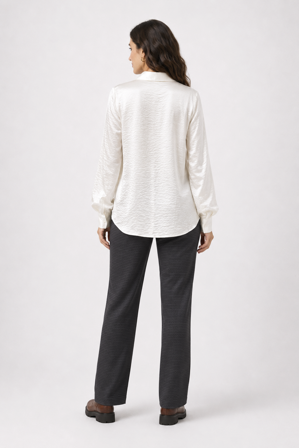 Camisa Pliegue Estefanía Beige